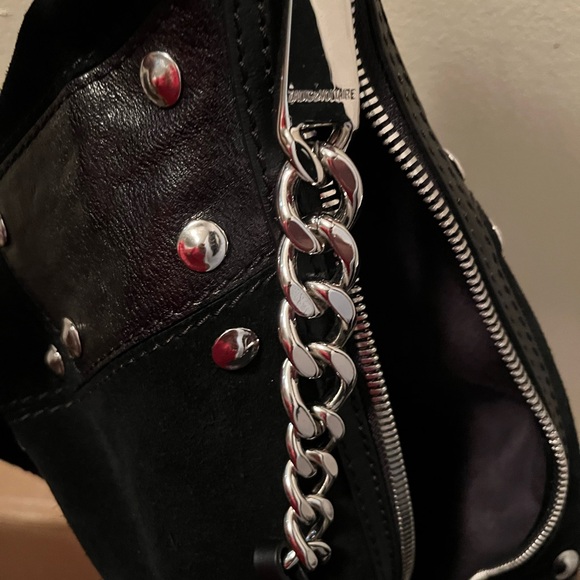 Zadig & Voltaire Black Shoulder Bag with Silver Accents - Picture 10 of 10